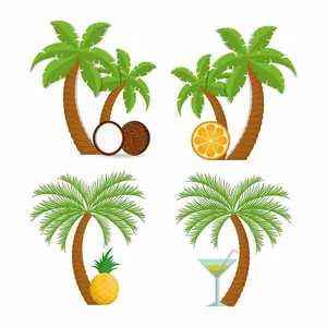 Hình ảnh cây dừa file vector mẫu KS652