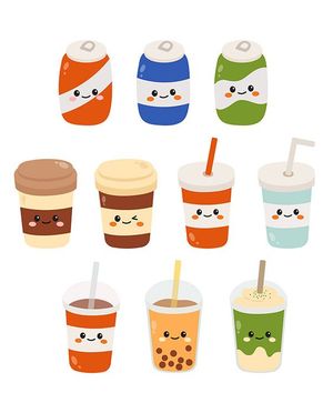 Hình ảnh cốc trà sữa file vector mẫu CR751