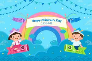 Banner trẻ em cùng nhau vui chơi file vector mẫu CR1268