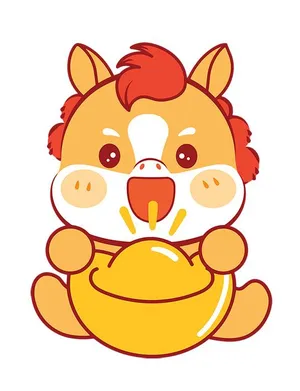 Linh Vật Ngựa Tết Nguyên Đán Dễ Thương - Minh Họa Vector EPS