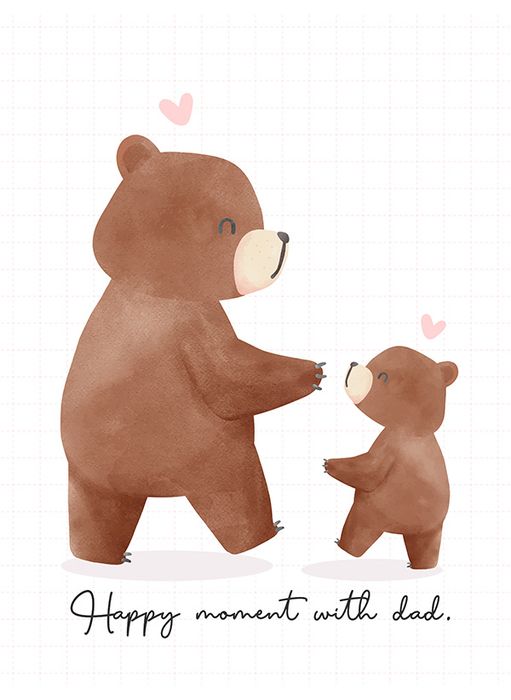 Hình ảnh mẹ con nhà gấu file vector mẫu CR17