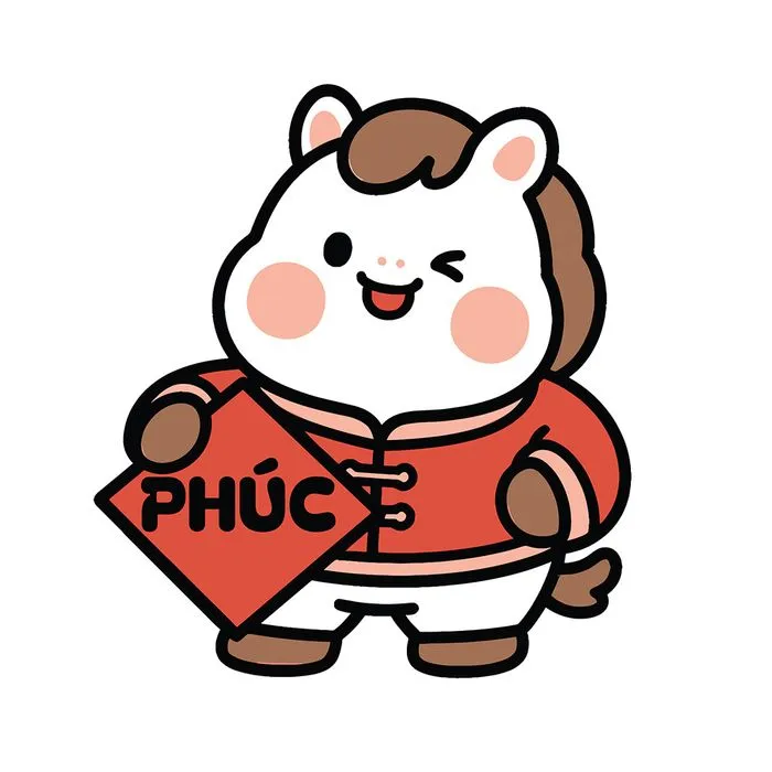 Linh Vật Ngựa Tết Bính Ngọ 2026 Dễ Thương – File EPS Vector