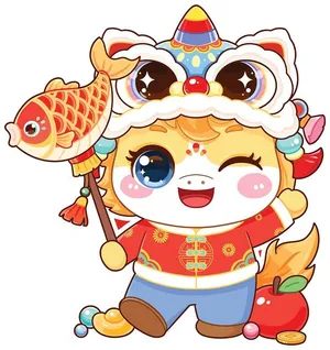 Linh Vật Ngựa Tết Nguyên Đán Dễ Thương - Hình Minh Họa Vector EPS