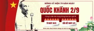 Banner thông báo lịch nghỉ lễ quốc khánh file PSD mẫu KT65