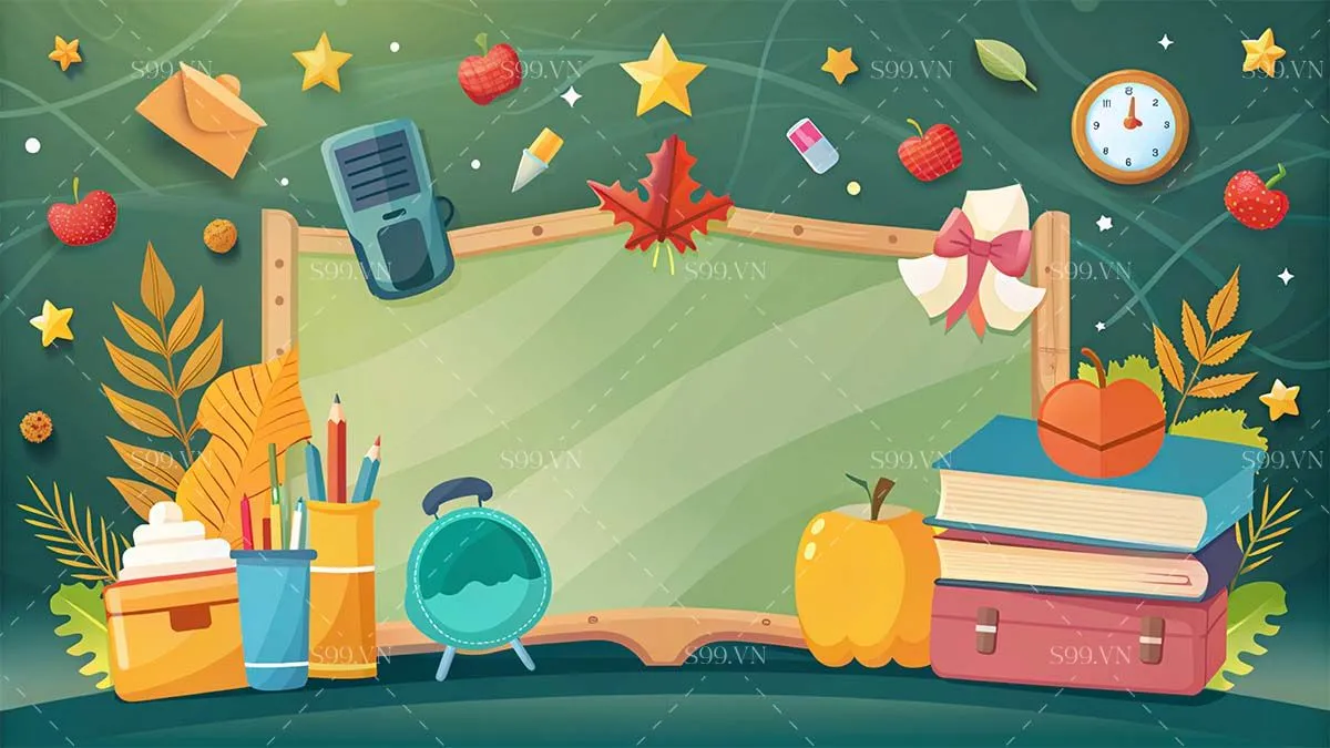 Background bé học tập edu file JPG mẫu KS110