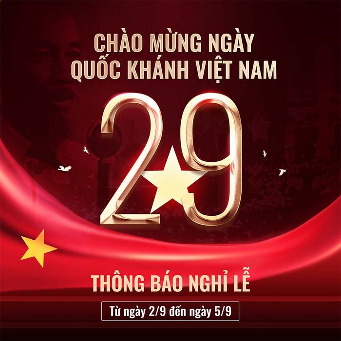 Banner thông báo nghỉ lễ Quốc khánh 2-9 file PSD mẫu CR1021