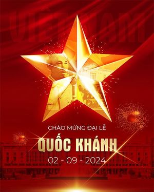 Poster chào mừng ngày Quốc khánh 2/9 file PSD mẫu CR1035