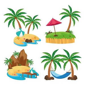 Hình ảnh cây dừa file vector mẫu KS611
