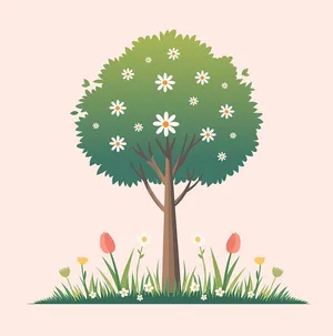 Hình ảnh cây xanh file vector mẫu KK25