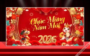 Backdrop Tết 2026 Độc Đáo – Hình Ảnh Chúc Mừng Năm Mới Nổi Bật