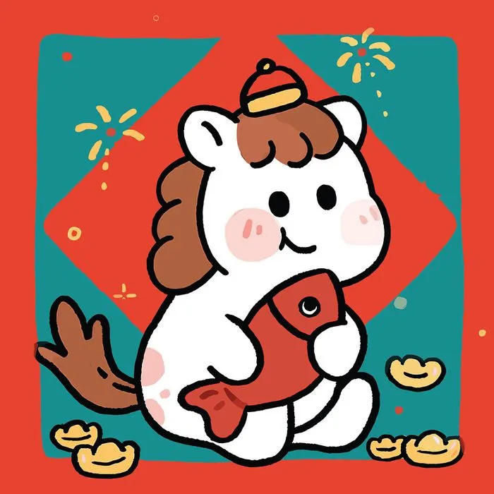 Linh Vật Ngựa Tết Bính Ngọ 2026 Minh Họa Vector Dễ Thương