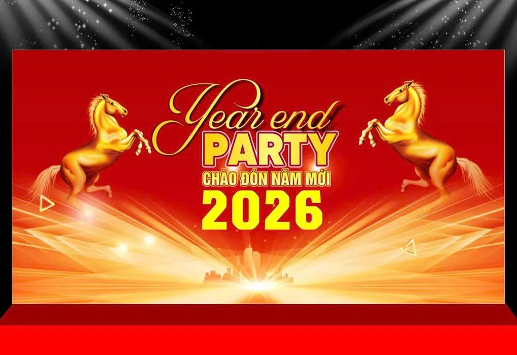 Backdrop Tết 2026 Đón Năm Mới Hoàng Kim - File CDR Thiết Kế Chuyên Nghiệp