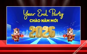 Backdrop Tết 2026 Đón Năm Mới - File Vector CDR Dễ Dàng Chỉnh Sửa