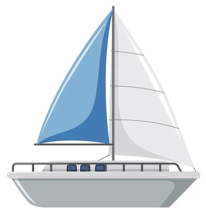 Hình ảnh con thuyền buồm  file vector mẫu HH227
