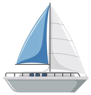 Hình ảnh con thuyền buồm  file vector mẫu HH227