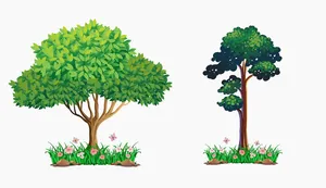 Hình ảnh cây xanh file vector mẫu KK41