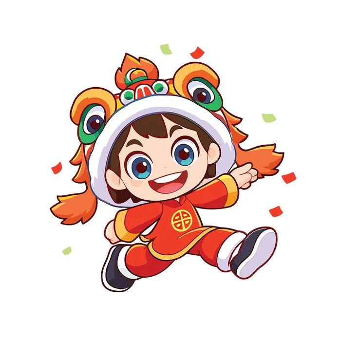 Bé Vui Tết - Hình Minh Họa Vector EPS