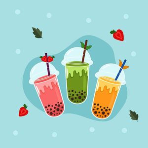 Hình ảnh cốc trà sữa file vector mẫu CR621