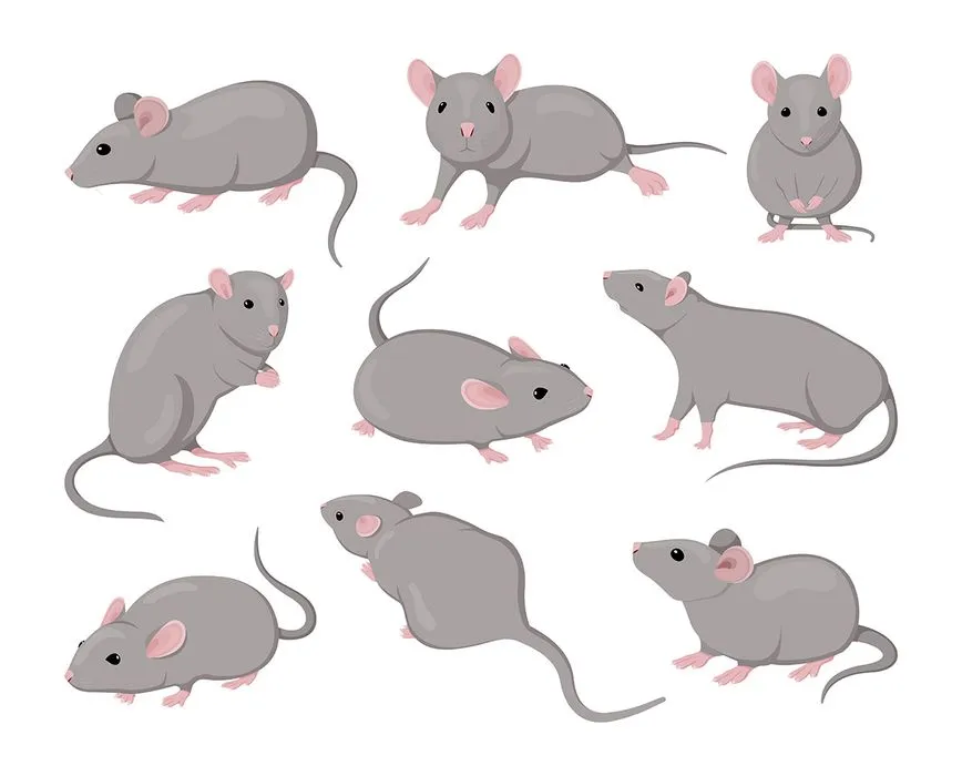 Bộ Sưu Tập Chuột Hoạt Hình Dễ Thương - Minh Họa Vector EPS