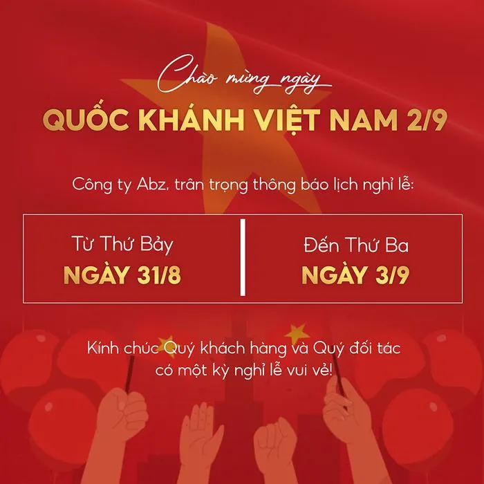 Banner thông báo lịch nghỉ lễ quốc khánh 2-9 file PSD mẫu KT110