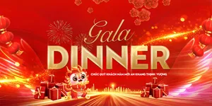 Banner Tết Gala Dinner Đỏ Vàng, Hình Ảnh JPG Chất Lượng Cao