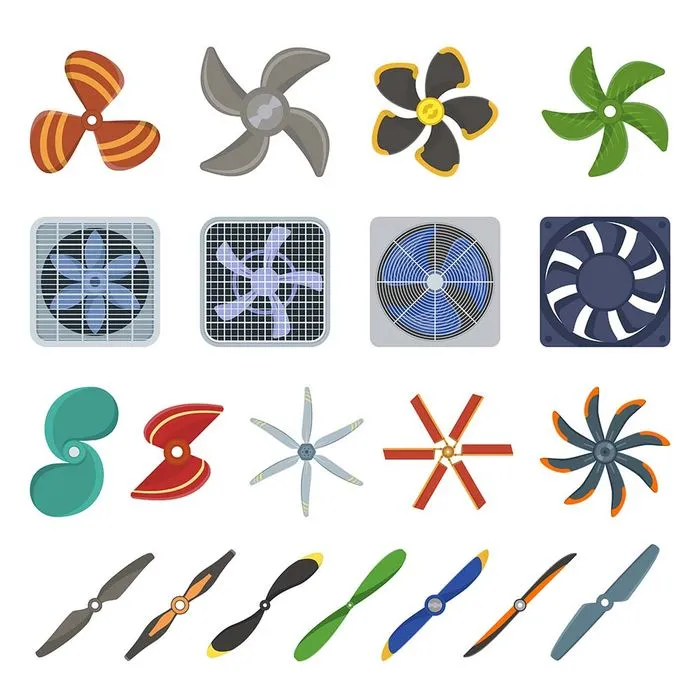 Bộ sưu tập cái quạt file vector mẫu OC18