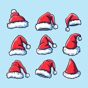 Hình ảnh mũ ông già noel file vector mẫu CR1741