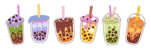Hình ảnh cốc trà sữa file vector mẫu CR622