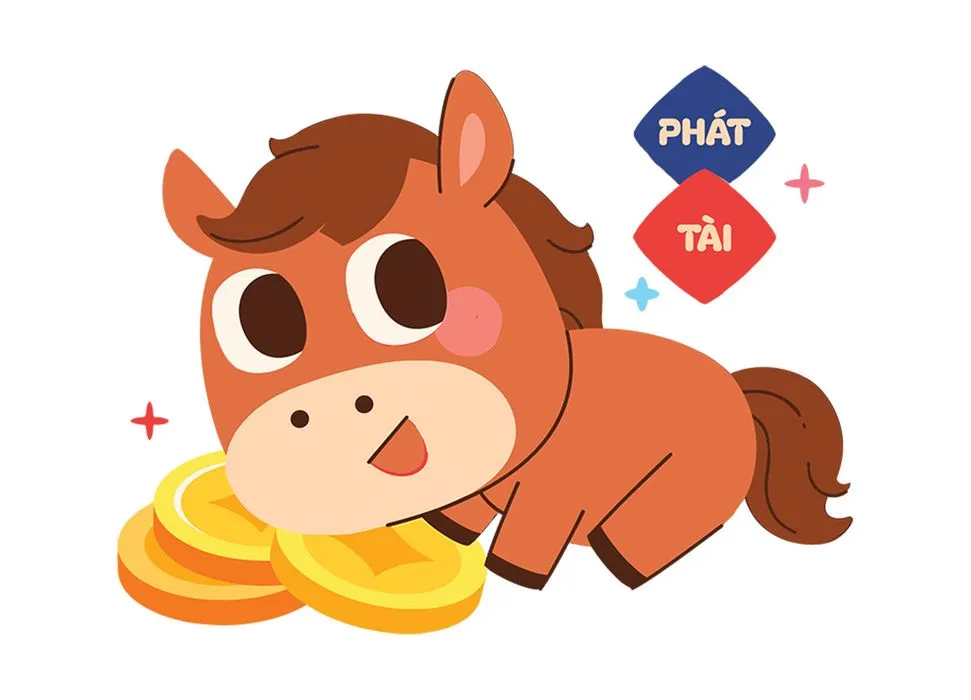 Ngựa Linh Vật Tết 2026 Phong Cách Hoạt Hình Dễ Thương - File Vector EPS