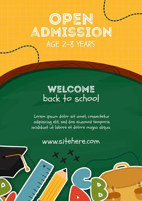 Poster học tập edu file PSD mẫu KS186
