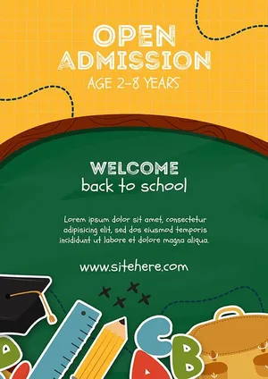 Poster học tập edu file PSD mẫu KS186