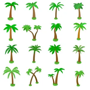 Bộ sưu tập cây dừa file vector mẫu KS598