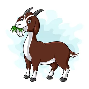 Hình ảnh minh họa chú dê file vector mẫu KS561