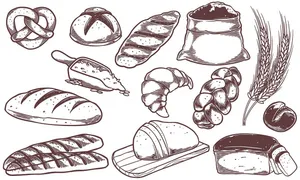 Bộ Sưu Tập Bánh Mì Minh Họa Vector - EPS Chất Lượng Cao