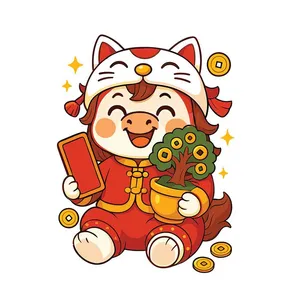 Linh Vật Ngựa Tết 2026 Minh Họa Phong Cách Hoạt Hình Dễ Thương