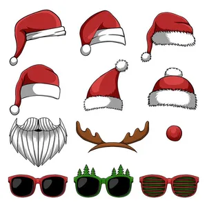 Hình ảnh chiếc mũ ông già noel file vector mẫu CR1844