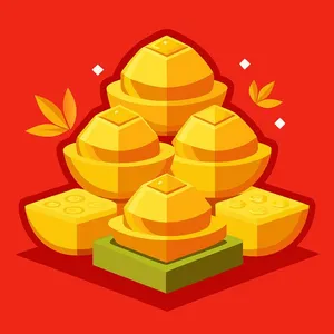 Hình ảnh thỏi vàng file vector mẫu CR1951
