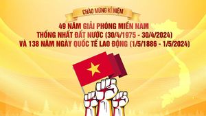 Banner chào mừng ngày 30/4 - 1/5 file PSD mẫu CR1407