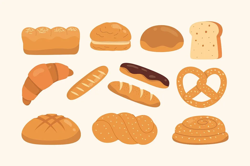 Bộ Sưu Tập Bánh Mì Minh Họa Vector EPS Đa Dạng