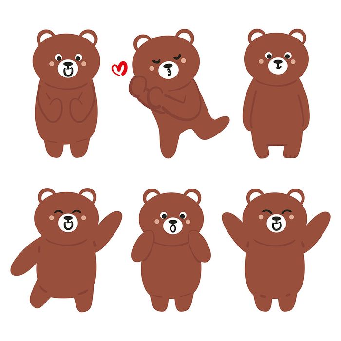 Bộ sưu tập chú gấu cute file vector mẫu CR115