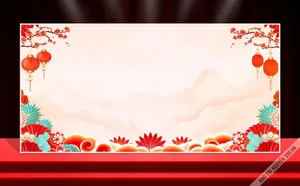 Background Tết Nguyên Đán Đỏ May Mắn - File CDR Vector Sẵn Sàng Thiết Kế