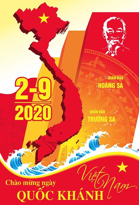 Poster chào mừng ngày quốc khánh file CDR mẫu CR1310