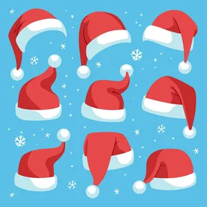 Hình ảnh chiếc mũ ông già noel file vector mẫu CR1809