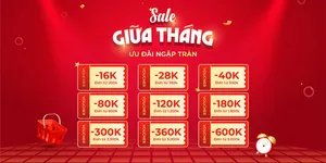 Banner Sale Tết Giữa Tháng Đỏ Rực, Ưu Đãi Hấp Dẫn - Thiết Kế Đồ Họa