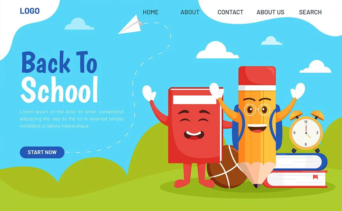Banner học tập edu file vector mẫu KS265