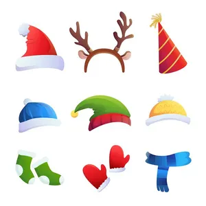 Hình ảnh chiếc mũ ông già noel file vector mẫu CR1816