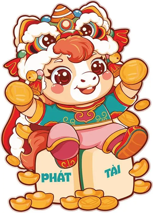 Linh Vật Ngựa Tết Nguyên Đán Dễ Thương - Minh Họa Vector EPS