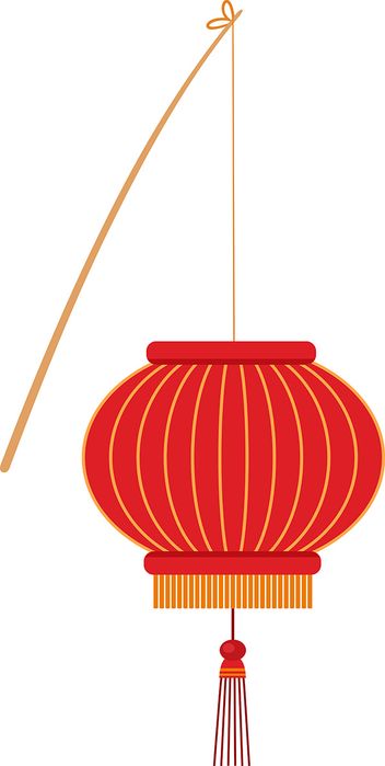 Hình ảnh đèn lồng màu đỏ file vector mẫu CR470