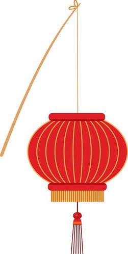 Hình ảnh đèn lồng màu đỏ file vector mẫu CR470