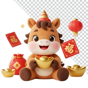 Linh Vật Ngựa Tết 2024 PNG – Hình Minh Họa Dễ Thương Độ Phân Giải Cao